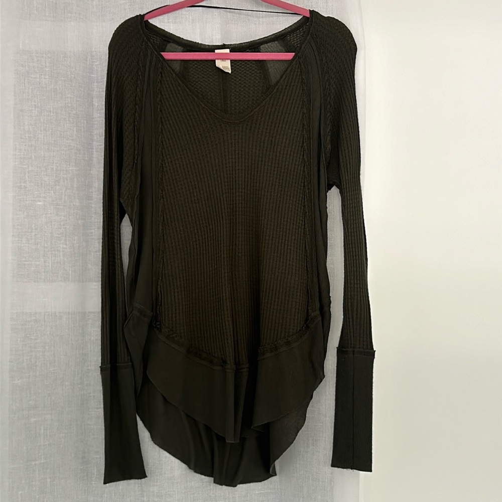 Free People Olive Green knit tunic